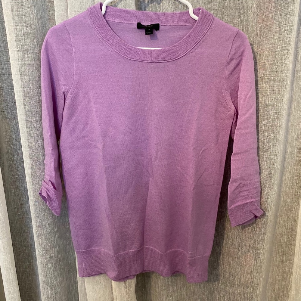 Lavender J Crew merino wool sweater x small